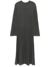 Loulou Studio Irma Ribbed Knit Wool Midi Dress In Grey