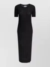 Loulou Studio Knit Texture Midi Length Short Sleeves Dress