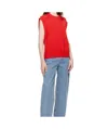 Loulou Studio Mari Wool Sleeveless Boxy Top In Blue