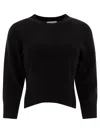 Loulou Studio Cropped Black Cashmere Knitwear In Black