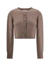 Loulou Studio Zephir Knitted Cardigan In Brown