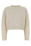 Loulou Studio Loulou Ivory Wool Blend Bruzzi Sweater In Neutral