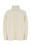 Loulou Studio Loulou Ivory Wool Blend Anar Oversize Sweater In White