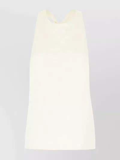Loulou Studio Knotted Back Sleeveless Top In Neutral