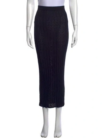 Pre-owned Loulou Studio Lace Pattern Long Skirt W/ Tags In Black