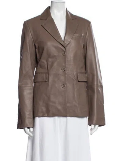 Pre-owned Loulou Studio Lamb Leather Blazer In Brown