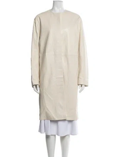 Pre-owned Loulou Studio Lamb Leather Coat In Neutral