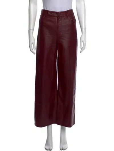 Pre-owned Loulou Studio Lamb Leather Wide Leg Pants In Brown