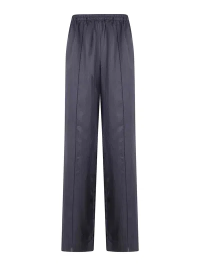 Loulou Studio Lars Elastic Waistband Pants In Blue