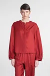 Loulou Studio Red Blouse In Silk In Red