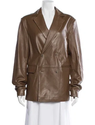 Pre-owned Loulou Studio Leather Blazer In Brown