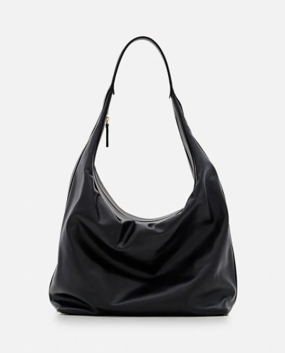Loulou Studio Leather Hobo Bag In Black