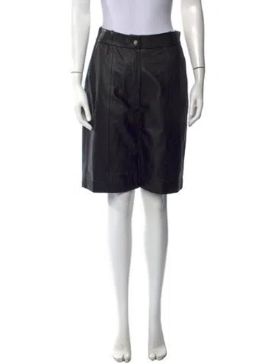 Pre-owned Loulou Studio Leather Knee-length Shorts In Black