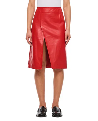 LOULOU STUDIO LOULOU STUDIO LEATHER SLIT SKIRT