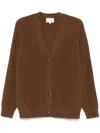 Loulou Studio Zanzibar Cropped Wool-cashmere Cardigan In Braun