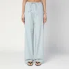 Loulou Studio Light Blue Trousers In Cotton In Light Blue