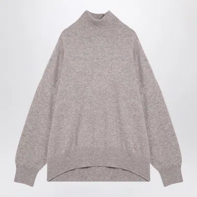 LOULOU STUDIO LOULOU STUDIO  LIGHT GREY CASHMERE TURTLENECK SWEATER