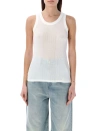 Loulou Studio + Net Sustain Limba Ribbed Organic Cotton Tank In White