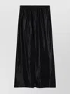 Loulou Studio Linen And Silk Skirt With Elastic Waistband In Black