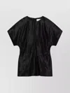 Loulou Studio Linen And Silk T-shirt With Short Sleeves In Black