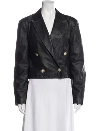 Pre-owned Loulou Studio Linen Blazer In Gray
