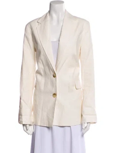 Pre-owned Loulou Studio Linen Blazer In Neutral