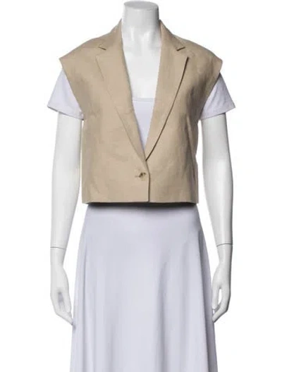 Pre-owned Loulou Studio Linen Blazer In Neutrals
