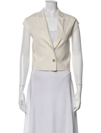 Pre-owned Loulou Studio Linen Blazer In Neutrals
