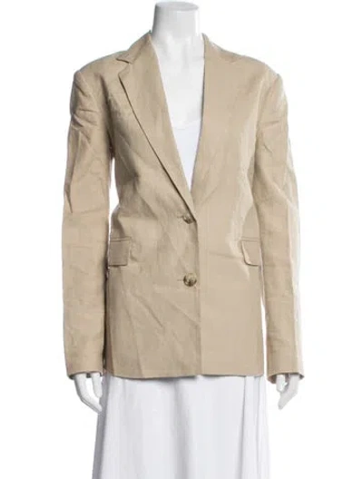 Pre-owned Loulou Studio Linen Blazer In Neutrals