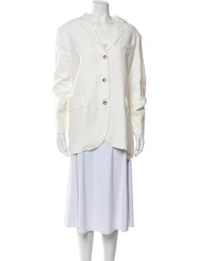 Pre-owned Loulou Studio Linen Evening Jacket In Neutral