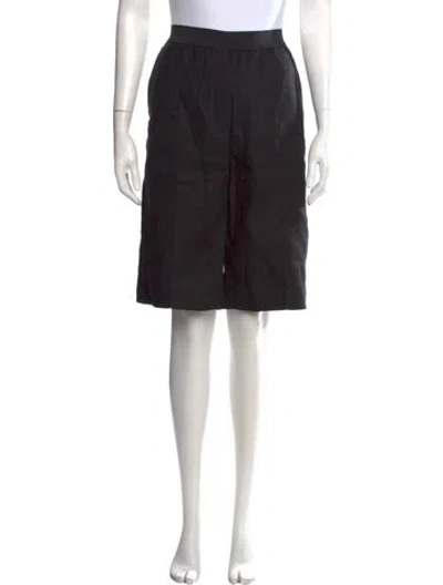 Pre-owned Loulou Studio Linen Knee-length Shorts In Black