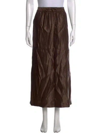 Pre-owned Loulou Studio Linen Long Skirt W/ Tags In Brown
