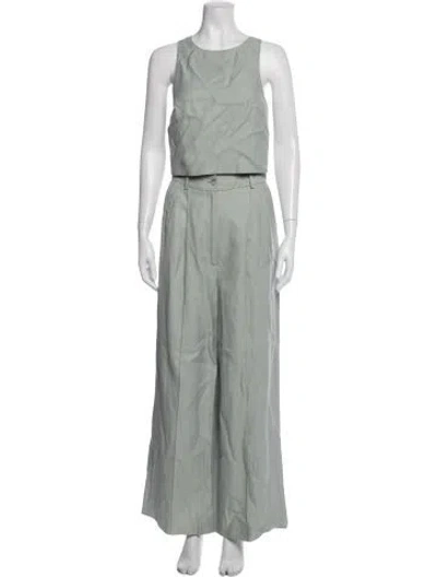 Pre-owned Loulou Studio Linen Pantsuit In Grey