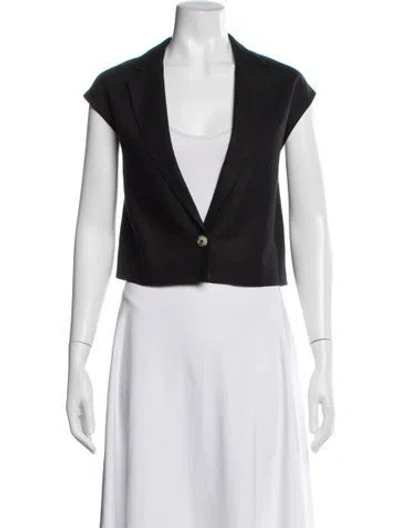 Pre-owned Loulou Studio Linen Vest In Black