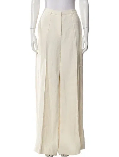 Pre-owned Loulou Studio Linen Wide Leg Pants W/ Tags In Neutral