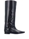 Loulou Studio 10mm Lirone Leather Tall Boots In Black