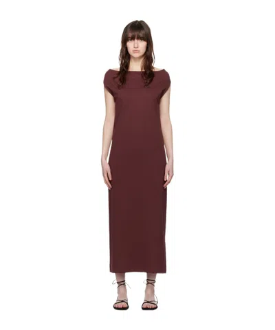 Loulou Studio Logo Dress In Red