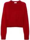Loulou Studio Logo-embroidered Sweater In Red