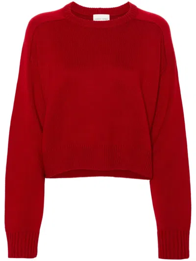 Loulou Studio Logo-embroidered Sweater In Red