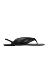Loulou Studio Sahado Leather Slingback Flat Sandals In Black
