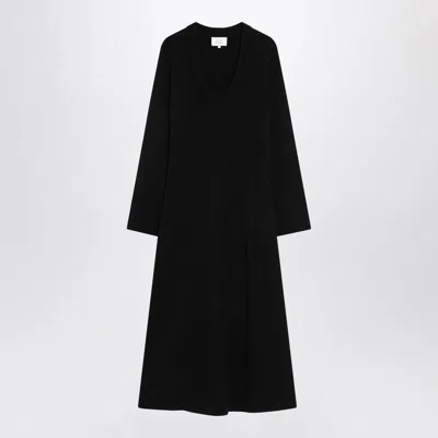 Loulou Studio Long Sleeve Midi Knit Dress In Black