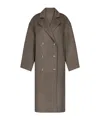 Loulou Studio Long Coat In Brown