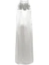 Loulou Studio Morene Metallic Silk-blend Charmeuse Midi Dress