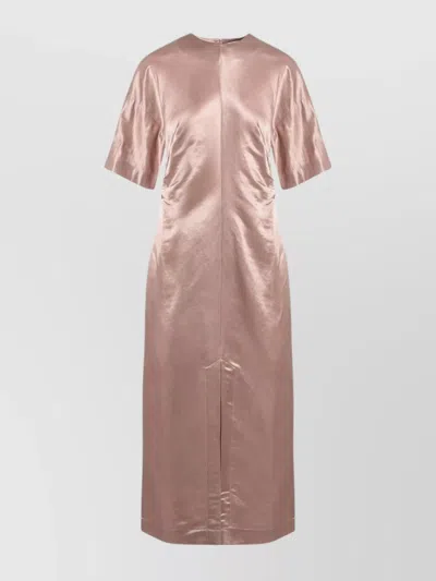 Loulou Studio Long Dress Linen Silk In Neutral