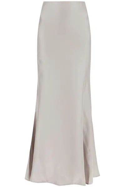 Loulou Studio "long Silk Skirt By Dalup In Grey