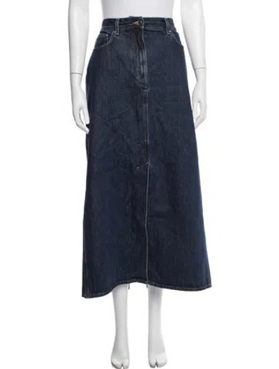 Pre-owned Loulou Studio Long Skirt In Blue