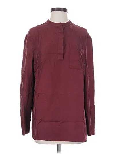 Pre-owned Loulou Studio Long Sleeve Blouse In Burgundy