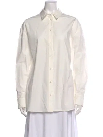 Pre-owned Loulou Studio Long Sleeve Button-up Top W/ Tags In Neutral