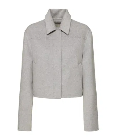 Loulou Studio Long Sleeve Casual Jacket In Gray