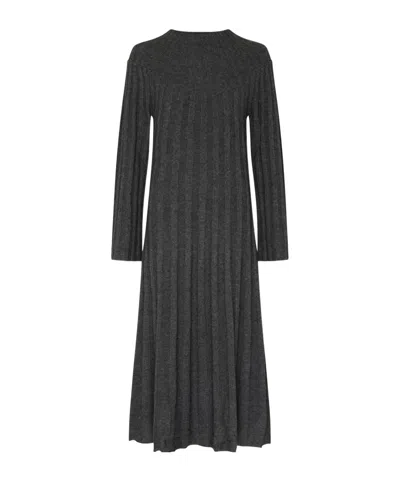 Loulou Studio Long Sleeve Knit Dress In Gray
